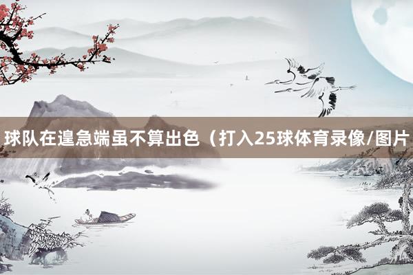 球队在遑急端虽不算出色(打入25球体育录像/图片