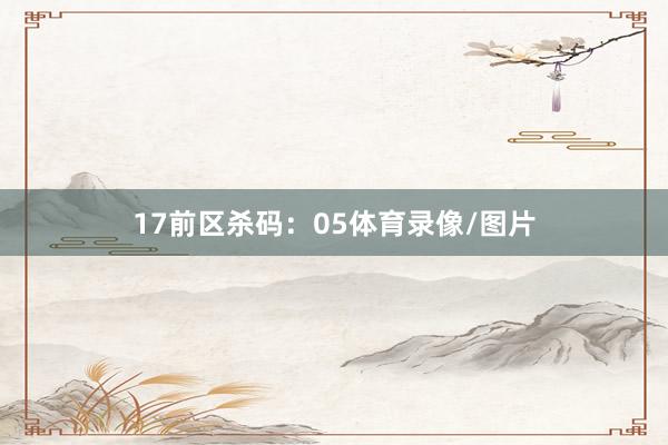 17 前区杀码:05体育录像/图片