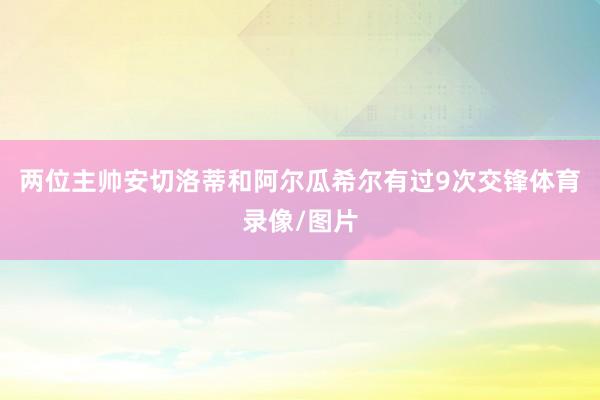 两位主帅安切洛蒂和阿尔瓜希尔有过9次交锋体育录像/图片