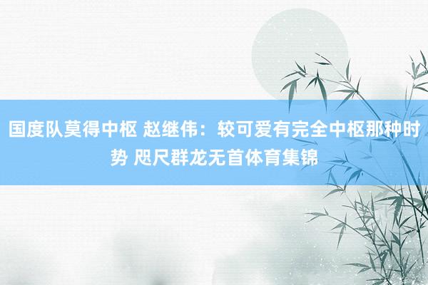 国度队莫得中枢 赵继伟：较可爱有完全中枢那种时势 咫尺群龙无首体育集锦