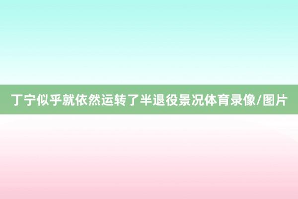 丁宁似乎就依然运转了半退役景况体育录像/图片