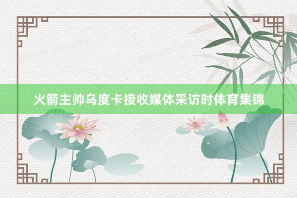 火箭主帅乌度卡接收媒体采访时体育集锦