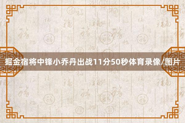 掘金宿将中锋小乔丹出战11分50秒体育录像/图片