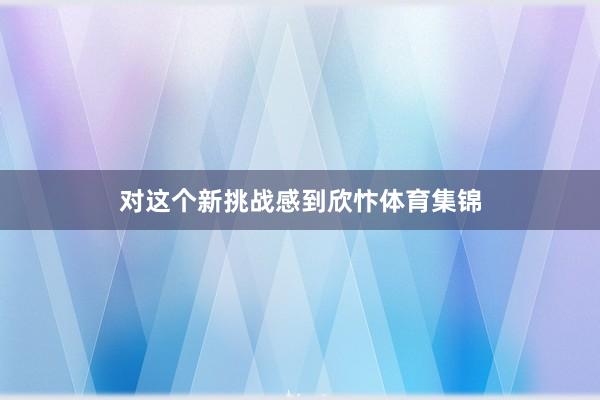 对这个新挑战感到欣忭体育集锦