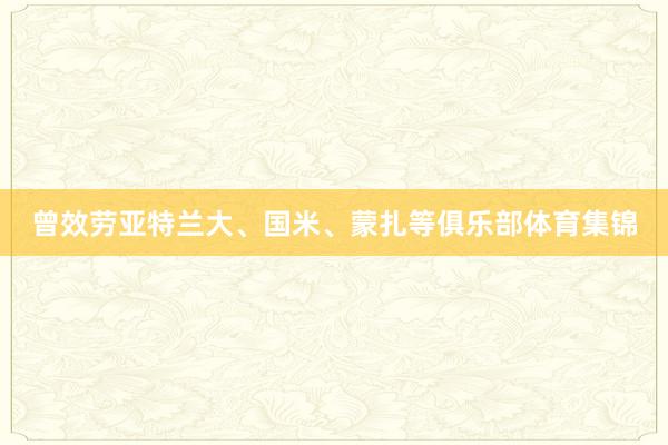 曾效劳亚特兰大、国米、蒙扎等俱乐部体育集锦