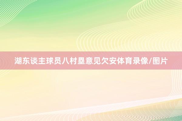 湖东谈主球员八村塁意见欠安体育录像/图片